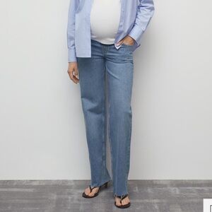 Mango Wide Leg Maternity over the belly jeans